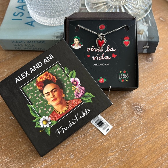Alex and Ani Frida Kahlo Silver and Black Necklace - Picture 3 of 4